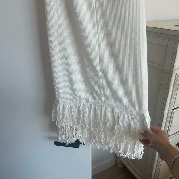 New women’s maxi/midi dress white one should M fringe, vacation, boutique SHEIN - Picture 5 of 7